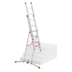 Hailo-S100-ProfiLOT-Pedal-Adjustment-Combination-Ladders-9306-507-on-stairs