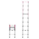 Hailo-T80-Flexiline-Safety-Telescopic-Ladder-close-up-mechanism-two-telescopics-closed-open