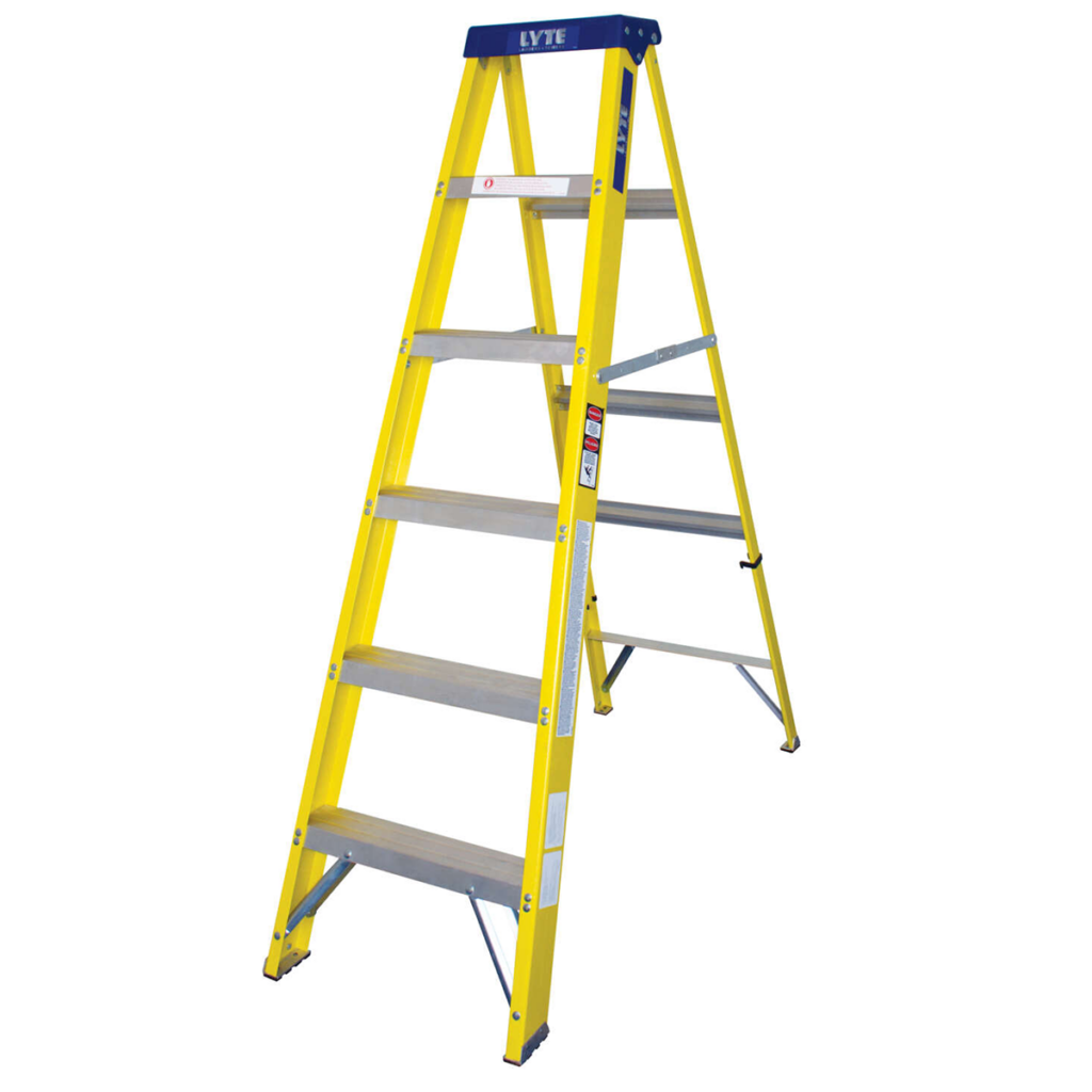 Lyte 6 Tread Glassfibre Swingback Step Ladder - Ladders4Sale