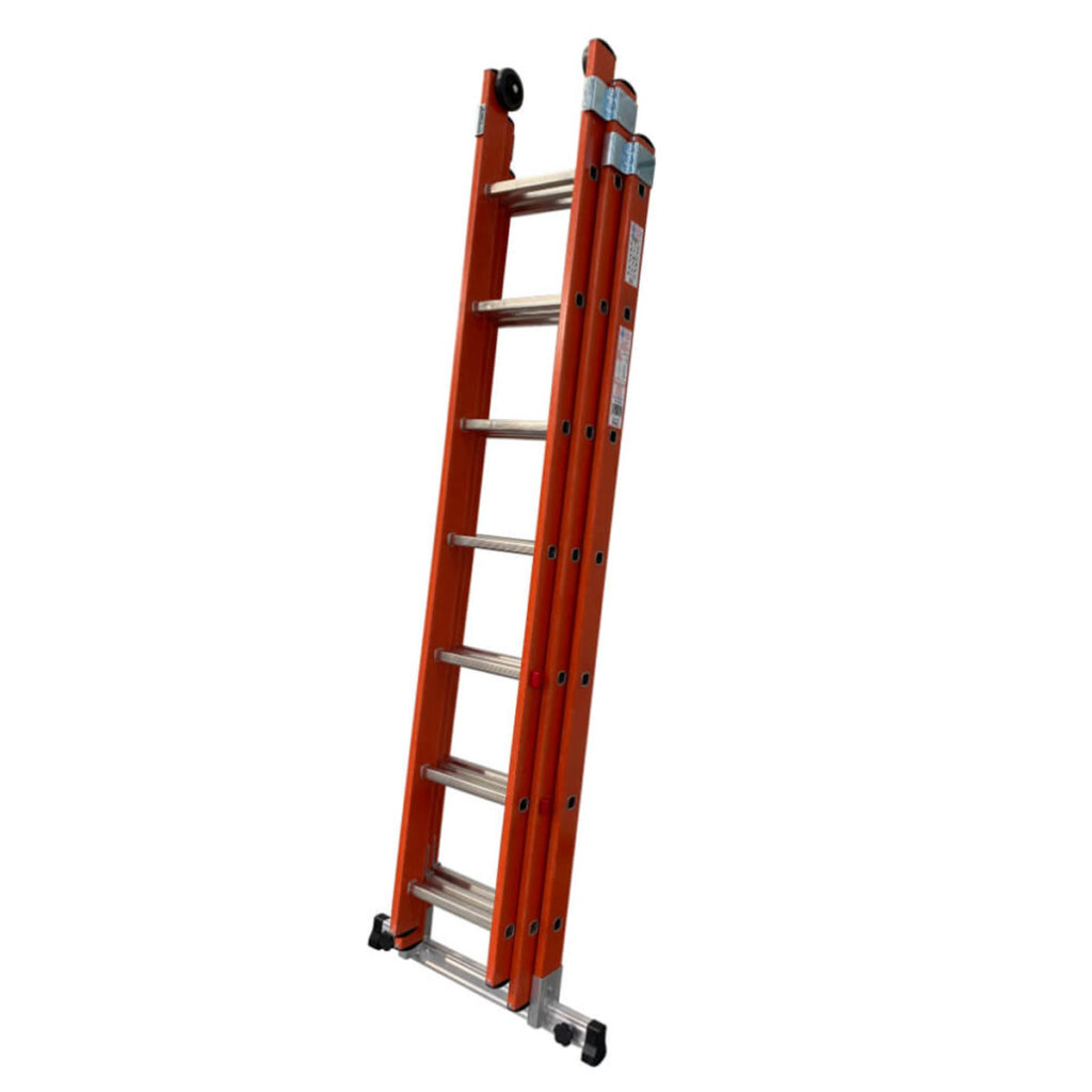 Murdoch GRP Triple Fibreglass Extension Ladders with Retractable