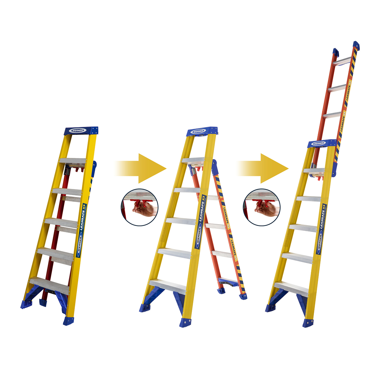 werner-75071-leansafe-x3-fibreglass-multi-purpose-ladder-ladders4sale