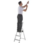 Youngman Atlas Light Trade Step Ladder-3-tread-in-use